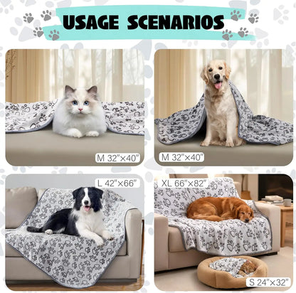 Soft Washable Pet Blanket for Dogs & Cats