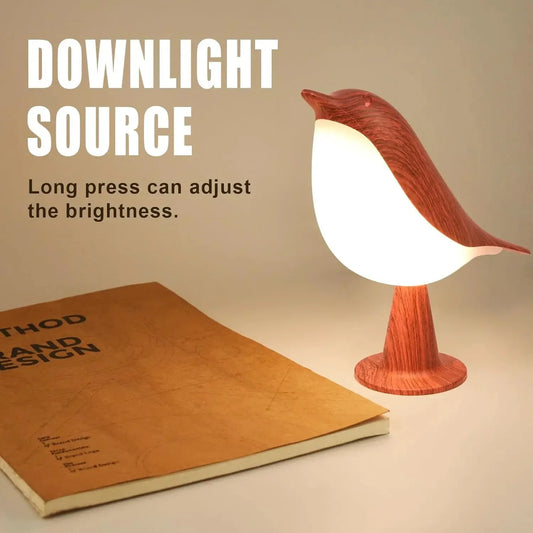 Rechargeable Bird Touch Lamp – 3 Color Dimmable LED Night Light for Bedroom, Desk & Nursery