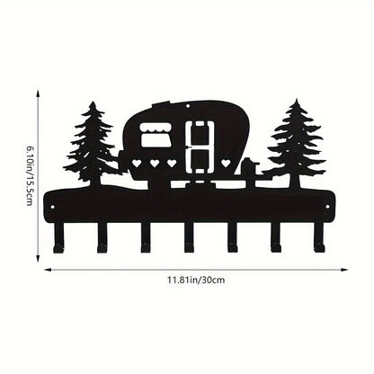 Racing Car Metal Wall Art with Key Hooks