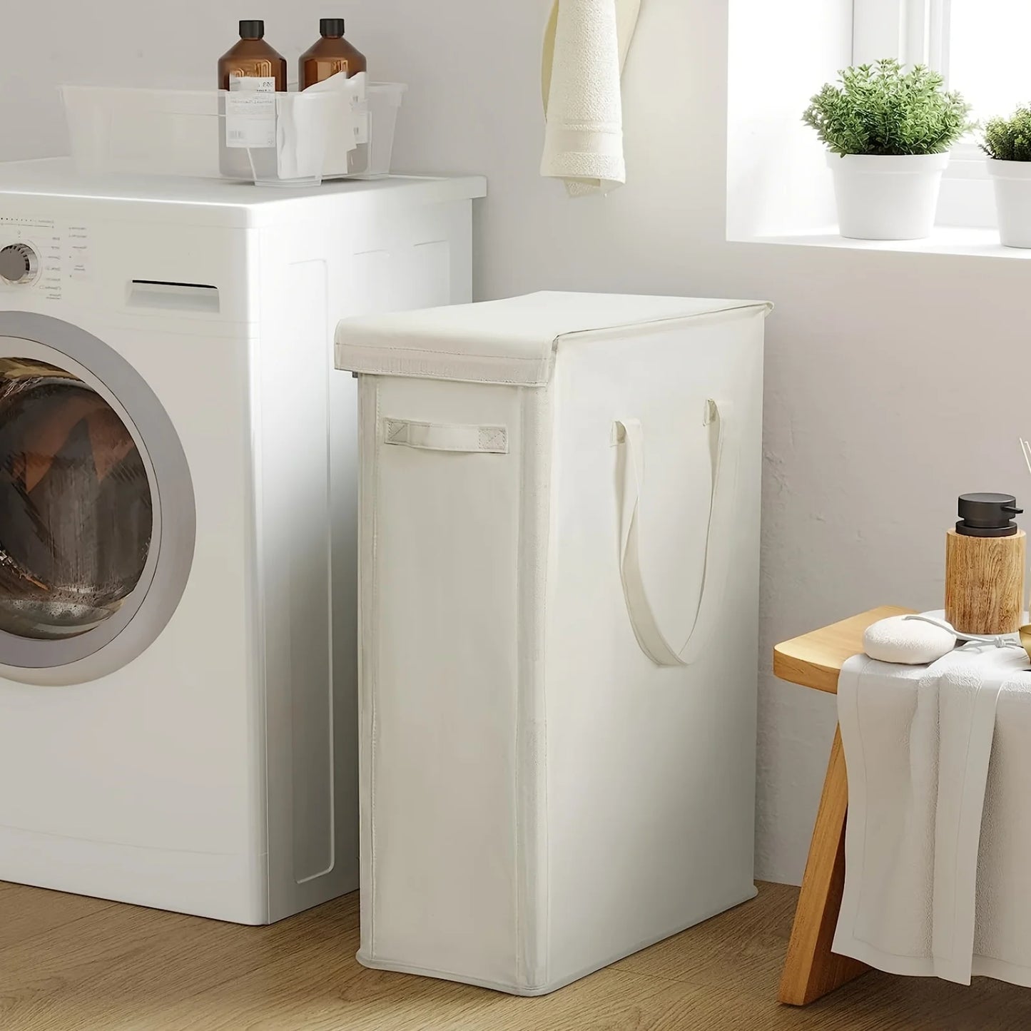 Wheeled Laundry Hamper with Lid