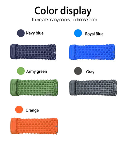 Inflatable Camping Sleeping Pad with Pillow