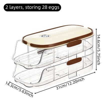 Auto-Rolling Fridge Egg Storage Rack