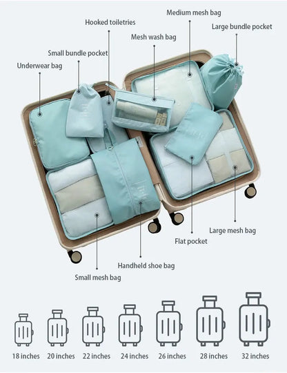 Travel Suitcase Packing Cube Set