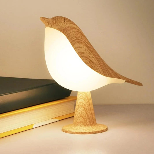 Rechargeable Bird Touch Lamp – 3 Color Dimmable LED Night Light for Bedroom, Desk & Nursery