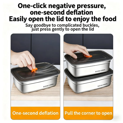 Stainless Steel Camping Lunch Box Sealed