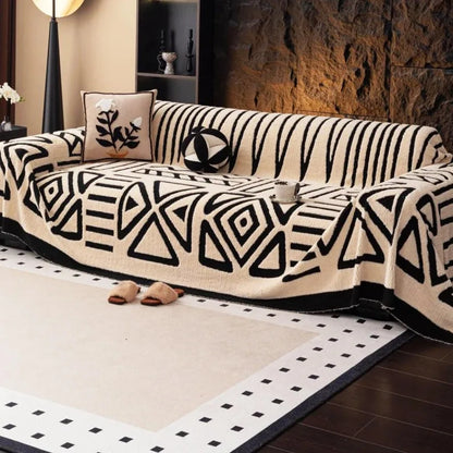 Fluffy Fleece Bohemian Sofa Throw