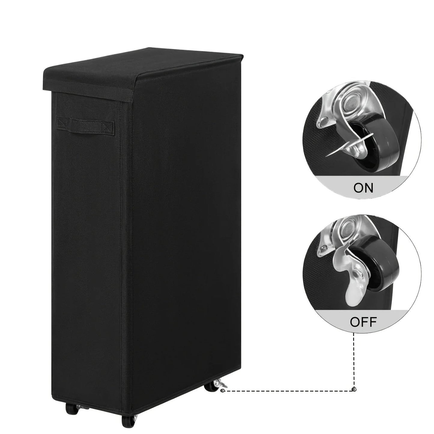 Wheeled Laundry Hamper with Lid