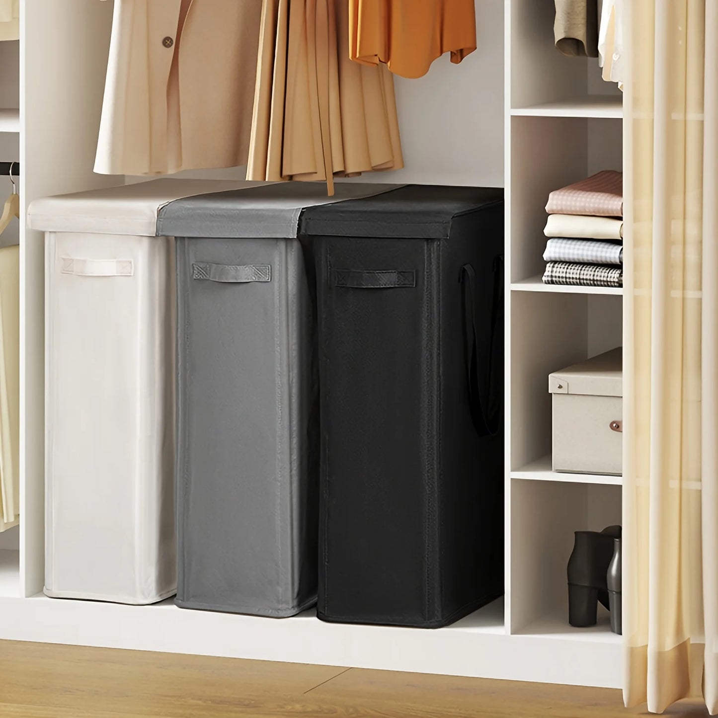 Wheeled Laundry Hamper with Lid