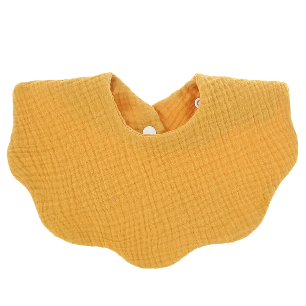 Muslin Baby Bib (6–36 Months) – For Drooling & Feeding – Ultra Soft Absorbent Cotton Bib for Babies & Toddlers with Snap Closure