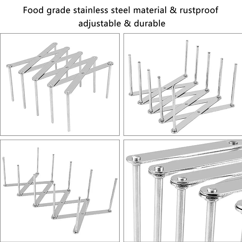 Foldable Dish Drain Rack Organiser