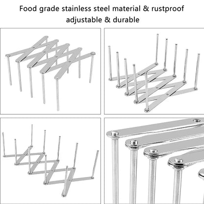 Foldable Dish Drain Rack Organiser