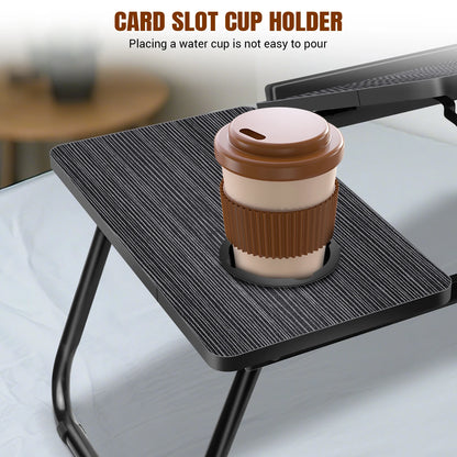 Foldable Laptop Bed Desk with Cup Slot