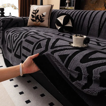 Fluffy Fleece Bohemian Sofa Throw