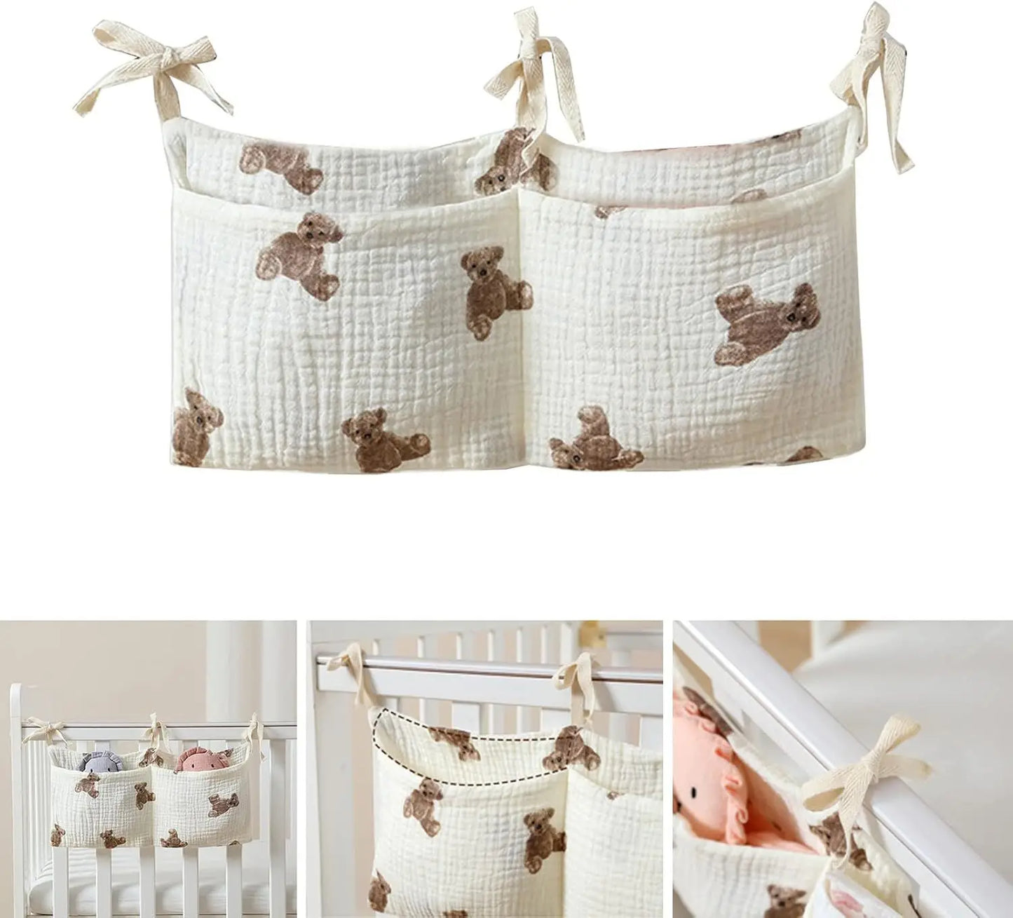 Baby Crib Storage Bag Organiser
