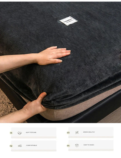 Fluffy Coral Fleece Fitted Sheet