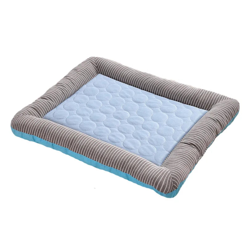 Pet Cooling Mat Ice Silk Summer Bed