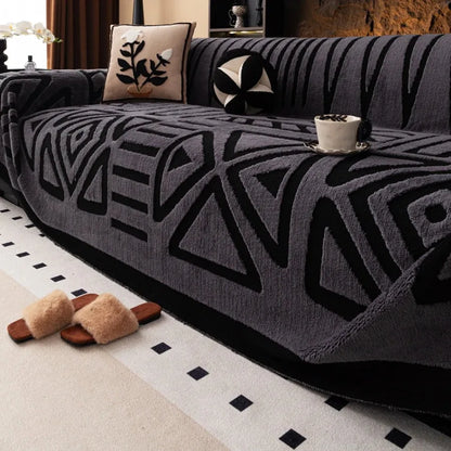 Fluffy Fleece Bohemian Sofa Throw