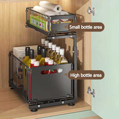 2-Tier Pull-Out Cabinet Organiser