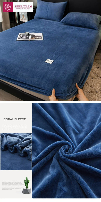 Fluffy Coral Fleece Fitted Sheet