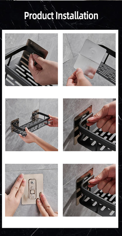 Wall-Mounted Diamond Shower Rack