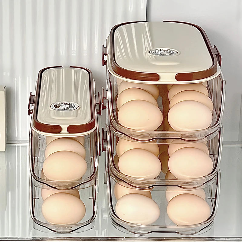 Auto-Rolling Fridge Egg Storage Rack
