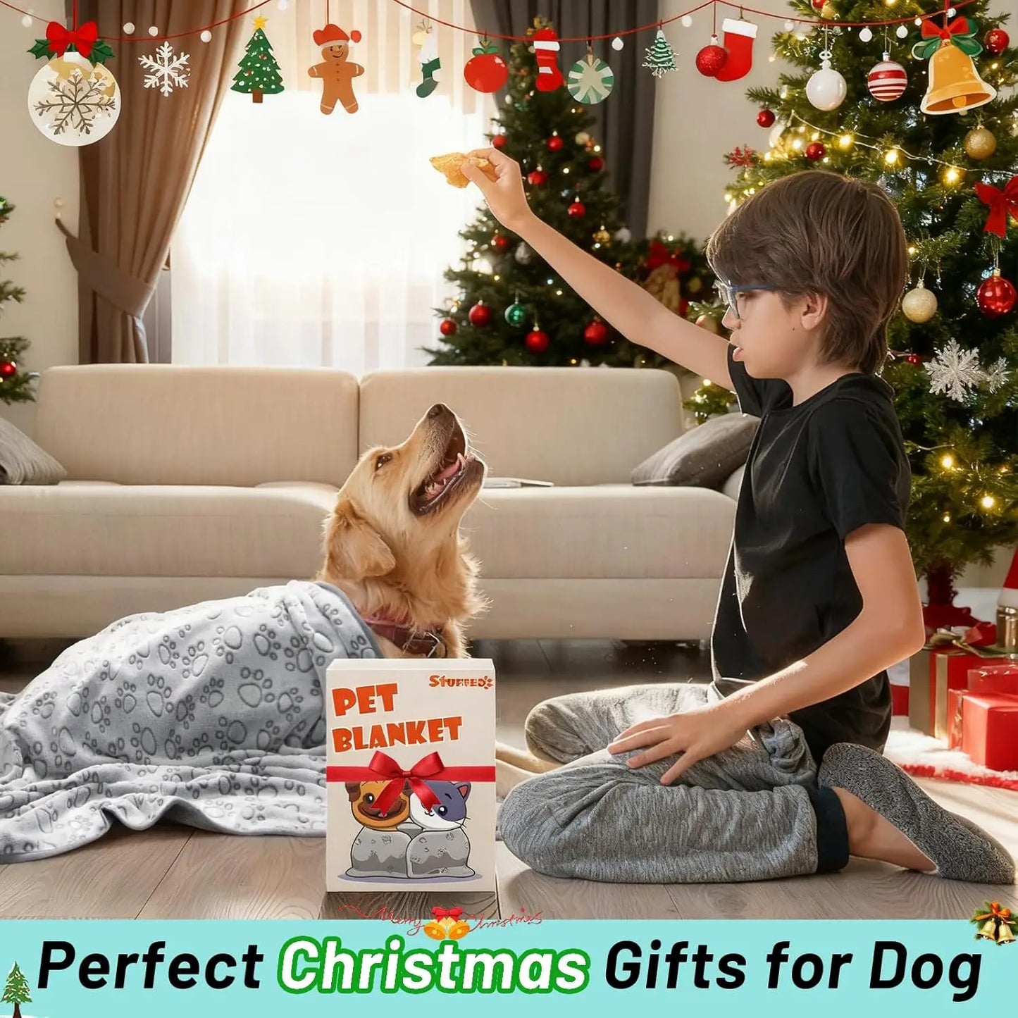 Soft Washable Pet Blanket for Dogs & Cats