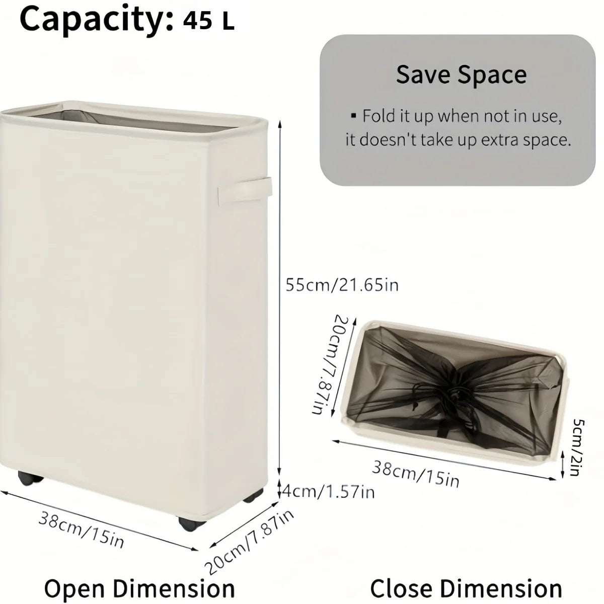 Wheeled Laundry Hamper with Lid