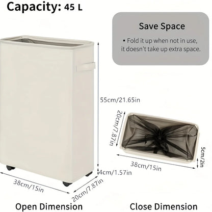 Wheeled Laundry Hamper with Lid