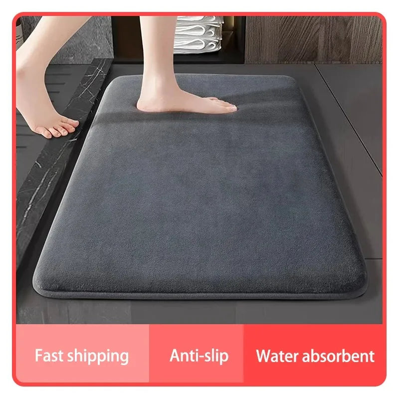 Super-Absorbent Coral Velvet Bath Mat
