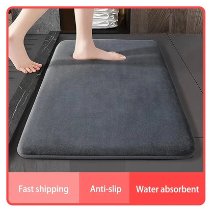 Super-Absorbent Coral Velvet Bath Mat