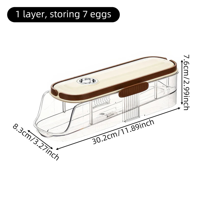 Auto-Rolling Fridge Egg Storage Rack