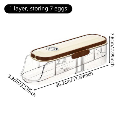 Auto-Rolling Fridge Egg Storage Rack