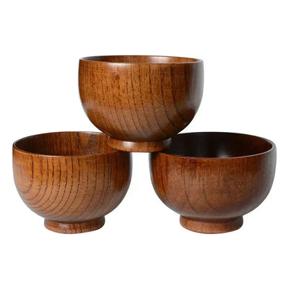 Japanese Wooden Soup & Serving Bowl