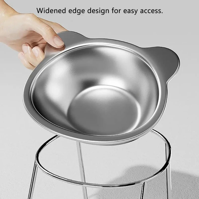 Elevated 304 Steel Cat & Dog Bowl
