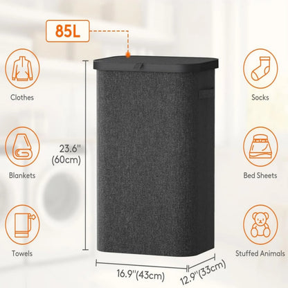 Wheeled Laundry Hamper with Lid