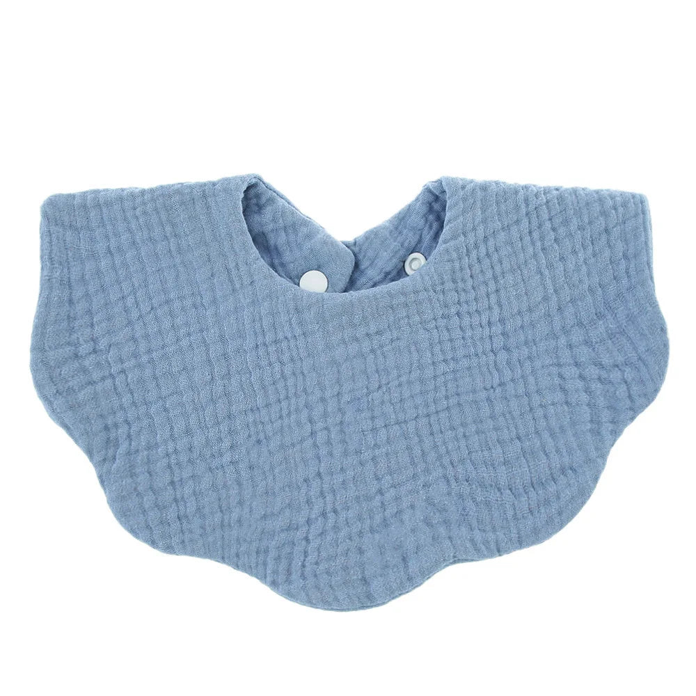 Muslin Baby Bib (6–36 Months) – For Drooling & Feeding – Ultra Soft Absorbent Cotton Bib for Babies & Toddlers with Snap Closure