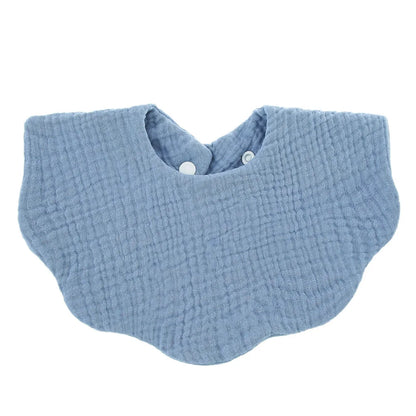 Muslin Baby Bib (6–36 Months) – For Drooling & Feeding – Ultra Soft Absorbent Cotton Bib for Babies & Toddlers with Snap Closure