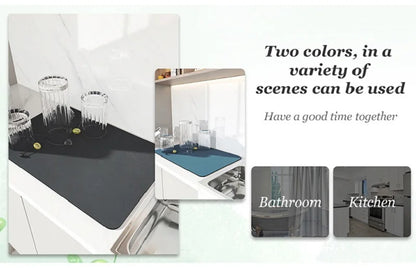 Absorbent Kitchen Dish Drying Mat