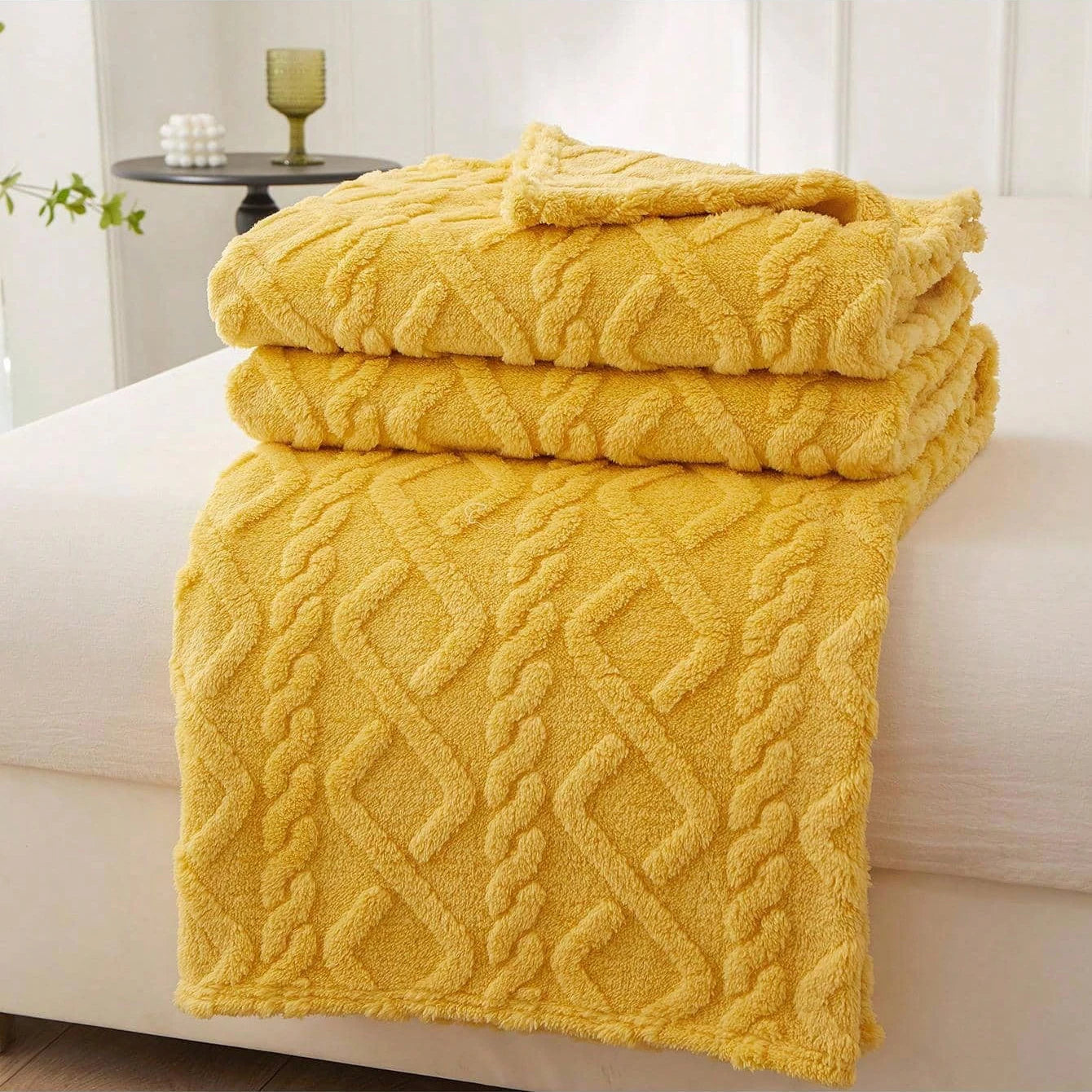 Lightweight Coral Fleece Throw Blanket