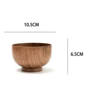 Japanese Wooden Soup & Serving Bowl
