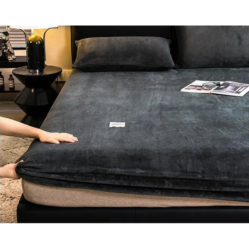 Fluffy Coral Fleece Fitted Sheet