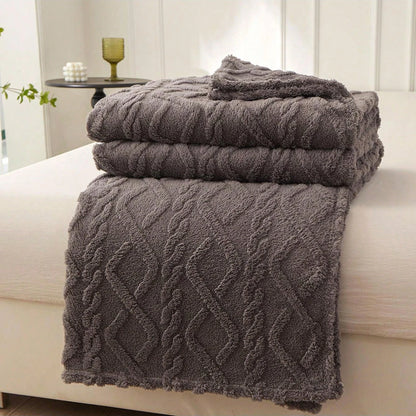 Lightweight Coral Fleece Throw Blanket