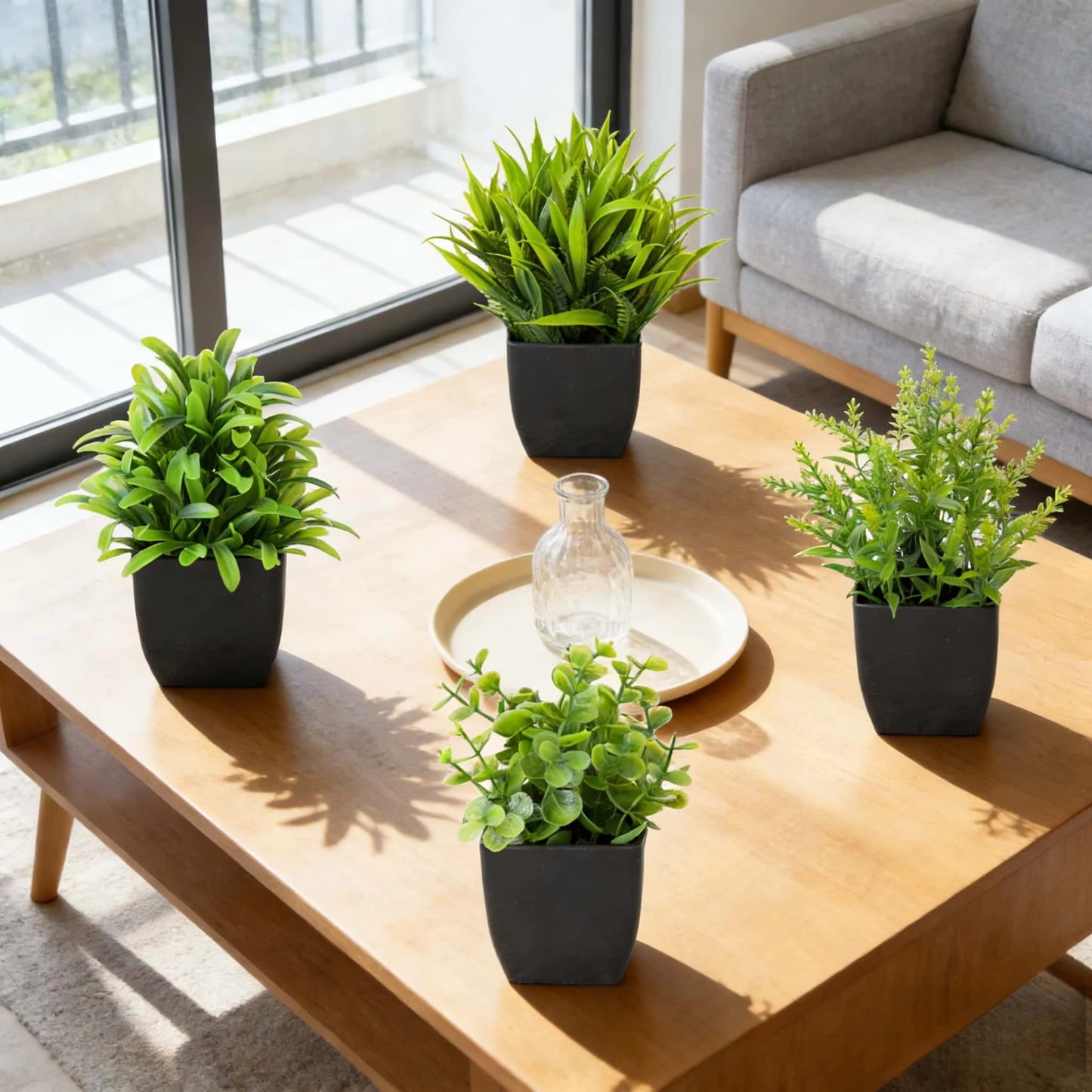 Realistic Faux Eucalyptus Pot Plant