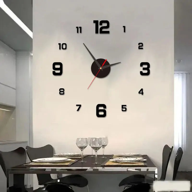3D Frameless DIY Wall Clock