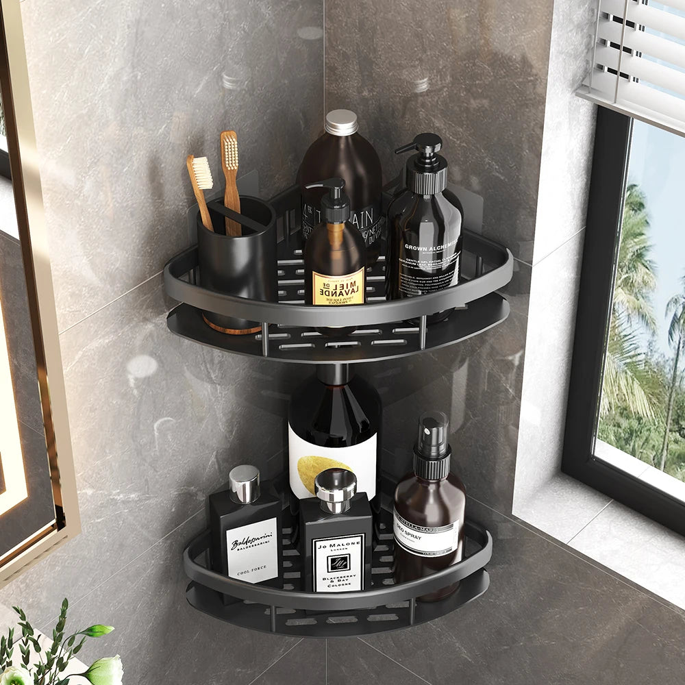 Wall-Mounted Diamond Shower Rack
