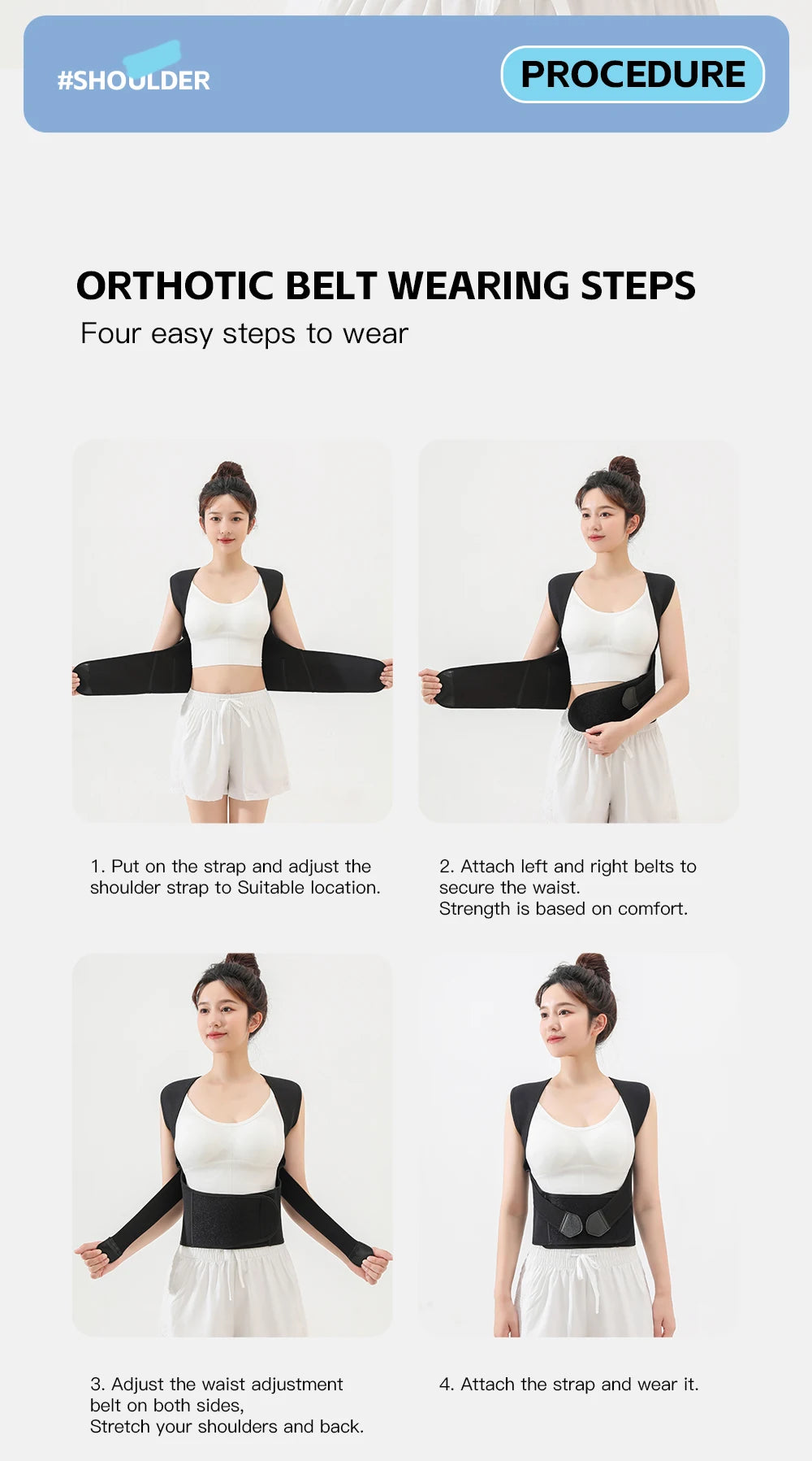 Back Brace Posture Corrector Adjustable