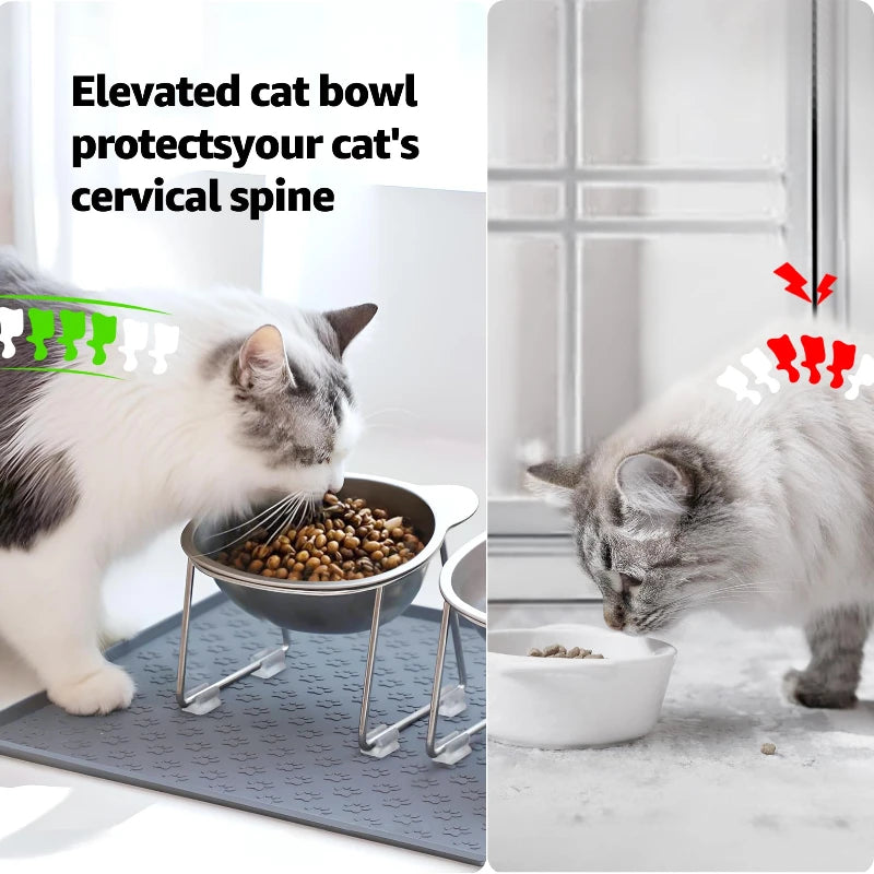 Elevated 304 Steel Cat & Dog Bowl