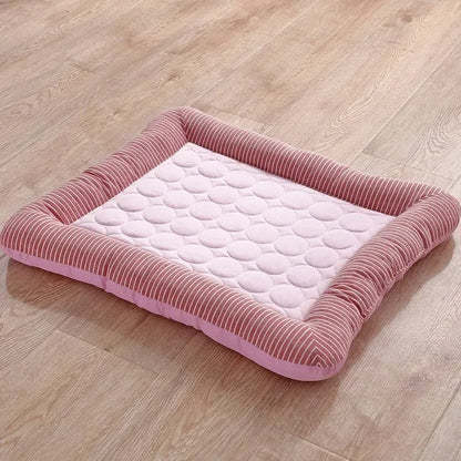 Pet Cooling Mat Ice Silk Summer Bed