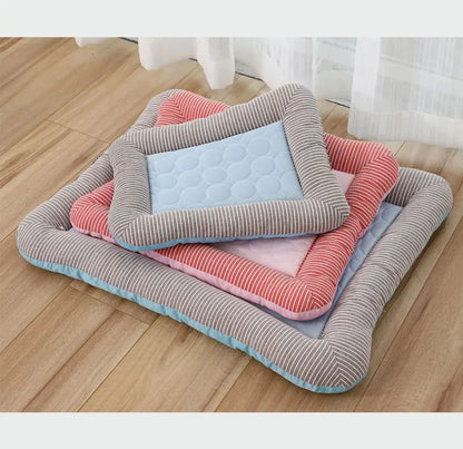 Pet Cooling Mat Ice Silk Summer Bed