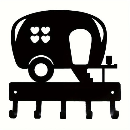 Racing Car Metal Wall Art with Key Hooks